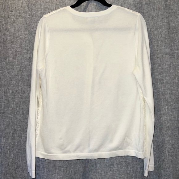 Women's Land End Lace overlay cardigan Medium - Picture 4 of 6